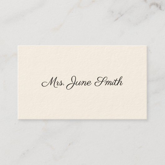 Einfache Viktorianische Calling Cards Telefonnummerkarte (Vorderseite)