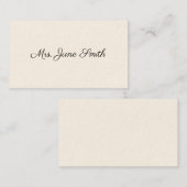 Einfache Viktorianische Calling Cards Telefonnummerkarte (Vorne/Hinten)