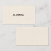 Einfache Viktorianische Calling Cards Telefonnummerkarte (Vorne/Hinten)