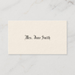 Einfache Viktorianische Calling Cards Telefonnummerkarte