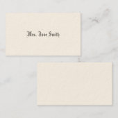 Einfache Viktorianische Calling Cards Telefonnummerkarte (Vorne/Hinten)