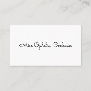 Einfache Viktorianische Calling Cards Telefonnummerkarte