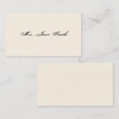 Einfache Viktorianische Calling Cards Telefonnummerkarte (Vorne/Hinten)