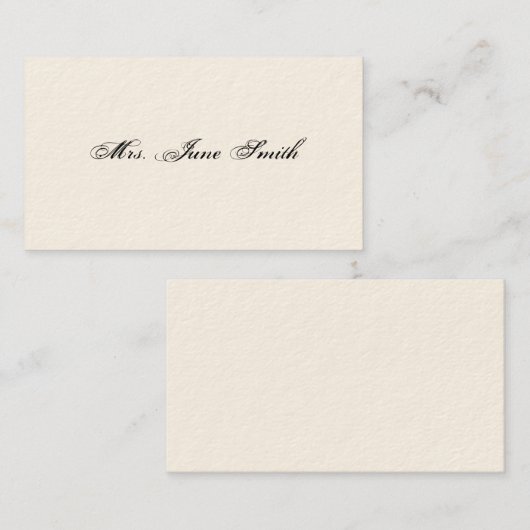 Einfache Viktorianische Calling Cards Telefonnummerkarte (Vorne/Hinten)