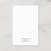 Einfache Viktorianische Logo-Ohranzeige Visitenkarte (Rückseite)