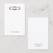 Einfache Viktorianische Logo-Ohranzeige Visitenkarte (Vorne/Hinten)