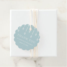 Einfache Vintage Aqua Mint Wedding Vielen Dank Geschenkanhänger