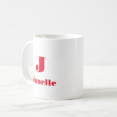Einfache Vintage Bezeichnung Anfangsbuchstabe Soli Kaffeetasse (Vorderseite Links)