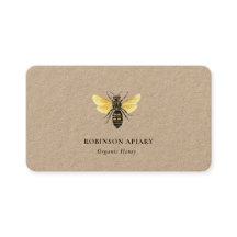 Einfache Vintage-Bienen-Imkerei Visitenkarte
