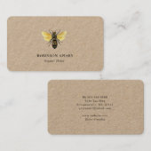 Einfache Vintage Bienenzuchtkarte Visitenkarte (Vorne/Hinten)