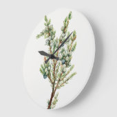 Einfache Vintage Botanische Bergjuniper Große Wanduhr (Winkel)