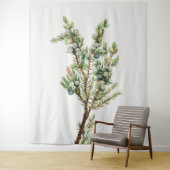 Einfache Vintage Botanische Bergjuniper Wandteppich (Beispiel)