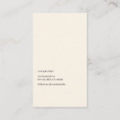 Einfache Vintage Elegantress Fashion Nähen Visitenkarte (Rückseite)