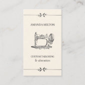 Einfache Vintage Elegantress Fashion Nähen Visitenkarte (Vorderseite)