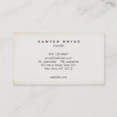 Einfache Vintage Friseursalon-Barberschere-Logo Visitenkarte (Rückseite)