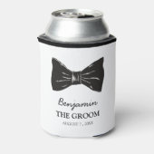 Einfache Vintage Groom-Hochzeit Dosenkühler (Kanne Rückseite)