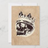 Einfache Vintage Halloween-Party Gothic Skull Einladung (Rückseite)