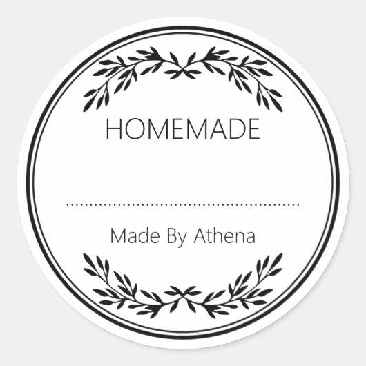 Einfache Vintage, hausgemachte Blank Runder Aufkleber (Vorderseite)