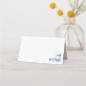 Einfache Vintage Muscheln geklappt Platzkarte (Vorderseite)