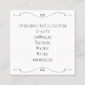 Einfache Vintage Nähmaschine Handfahrzeuge Quadratische Visitenkarte (Rückseite)