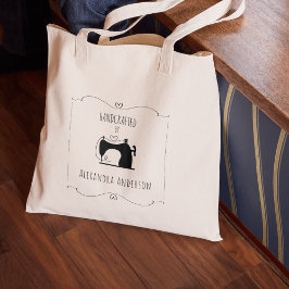 Einfache Vintage-Nähmaschine Handgefertigtes Kunst Tragetasche