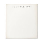 Einfache Vintage Notepad Notizblock (Vorderseite)