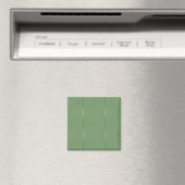 Einfache Vintage Olive Sage Grüne Streifen Magnet (In Situ (Geschirrspüler))