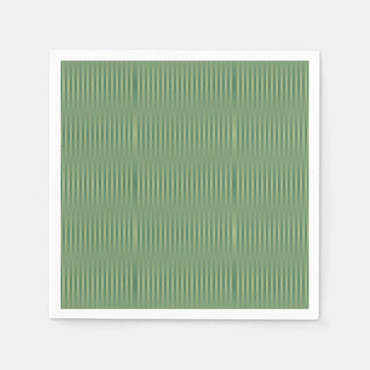 Einfache Vintage Olive Sage Grüne Streifen Serviette (Vorderseite)