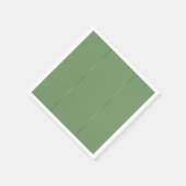 Einfache Vintage Olive Sage Grüne Streifen Serviette (Ecke)