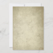 Einfache Vintage Papierhochzeit des Monogramm-| Einladung (Rückseite)