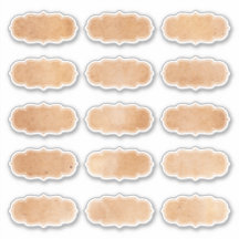 Einfache Vintage Papierkorb Leere Küchenetiketten