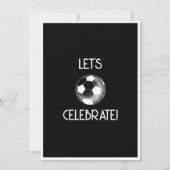 Einfache Vintage Retro White Soccer Geburtstag Einladung (Rückseite)