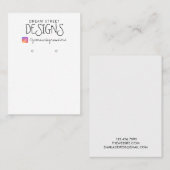 Einfache Vintage Sofortsichtkarte Visitenkarte (Vorne/Hinten)