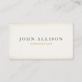 Einfache Vintage Unternehmer Rustikale Ältere Herr Visitenkarte (Vorderseite)