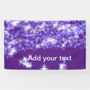 Einfache violette Glitter-Sterne fügen Sie Ihren T Banner