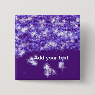 Einfache violette Glitter-Sterne fügen Sie Ihren T Button