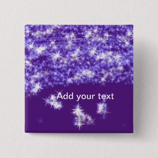 Einfache violette Glitter-Sterne fügen Sie Ihren T Button (Vorderseite)