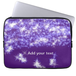 Einfache violette Glitter-Sterne fügen Sie Ihren T Laptopschutzhülle