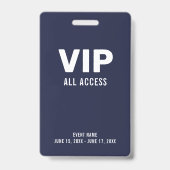 Einfache VIP All Access Pass Event-ID Ausweis (Vorderseite)