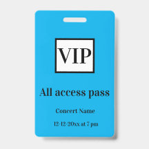 einfache vip alle access pass Konzertnamen besetzt