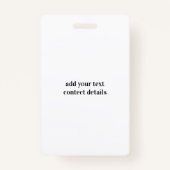 einfache vip alle access pass Konzertnamen besetzt Ausweis (Rückseite)