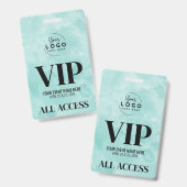Einfache VIP-Veranstaltung für moderne Logos Ausweis (Vorder- & Rückseite)