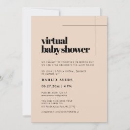 Einfache virtuelle Babydusche Einladung