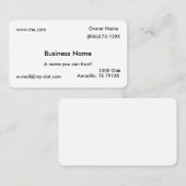 Einfache Visitenkarte (Vorne/Hinten)