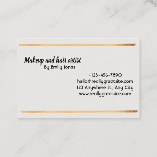 Einfache Visitenkarte (Rückseite)