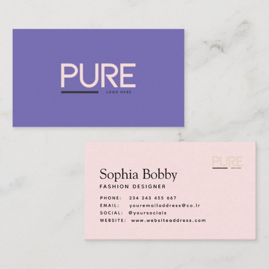 einfache Visitenkarte (Vorne/Hinten)