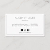 Einfache Visitenkarte (Rückseite)