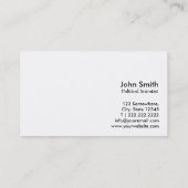 Einfache Visitenkarte (Rückseite)