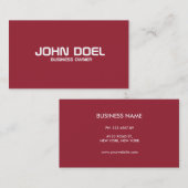 einfache Visitenkarte (Vorne/Hinten)