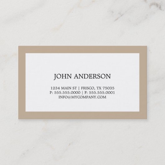 Einfache Visitenkarte (Vorderseite)